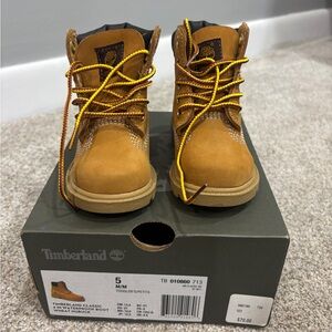 NIB TIMBERLAND CLASSIC 6 IN WATERPROOF BOOT WHEAT NUBUCK Toddler 5